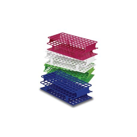 Heathrow HS27515B OneRack Test Tube Rack, Full POM, 30 mm, 24 Place, Blue (Pack of 8)