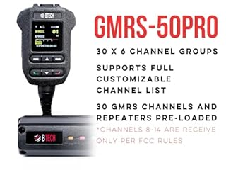 BTECH GMRS-50PRO IP54 Weatherproof 50-Watt GMRS Base Station Radio with Bluetooth, GPS, NOAA, and Advanced Features, Dual Band (VHF/UHF) Scanner, Long Range Two-Way GMRS Walkie Talkie