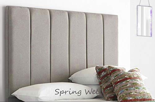 Spring Well,Clarance Linen turin Fabric Upholstered Headboard 26'' Height in Sizes 3ft 4ft 4ft6 5ft (Navy blue, 4ft)