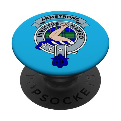 Insignia del Clan Armstrong, tartán escocés PopSockets PopGrip Adhesivo