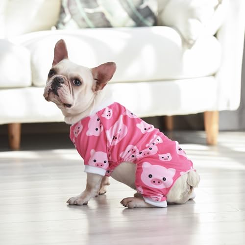 Image of CuteBone Pink Pig Dog Pajamas Cute Cat Clothes Pet Pjs Onesie, XS P46XS