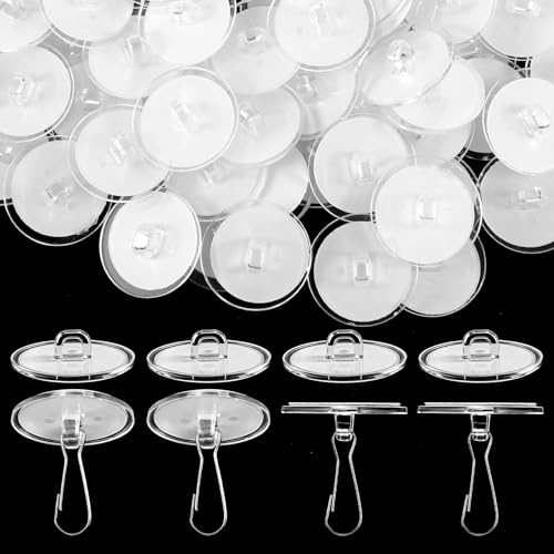 100 Pack Self-Adhesive Ceiling Hooks for Hanging, No-Drill Removable Small