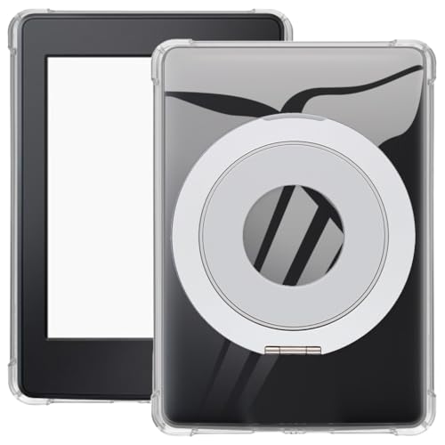 Étui Kindle K7 2014 transparent et argenté avec support de bureau intégré