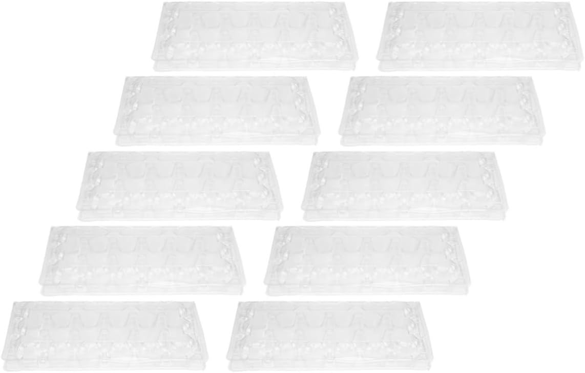 40pcs Quail Egg Organizer 18 Hole PVC Tray with Cover for Small Eggs