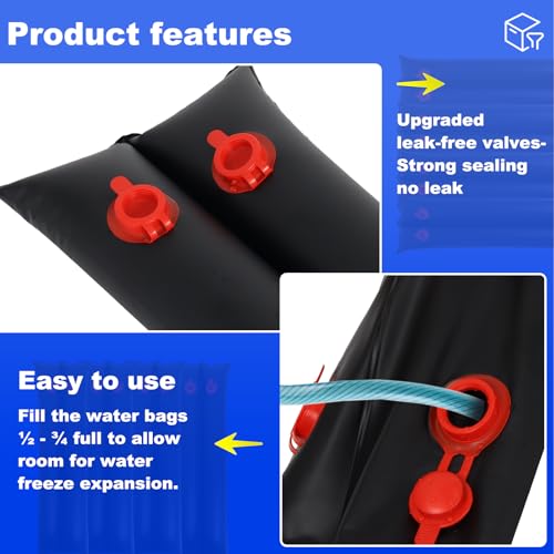 Pool Water Bags(Black) 10packs 8ft