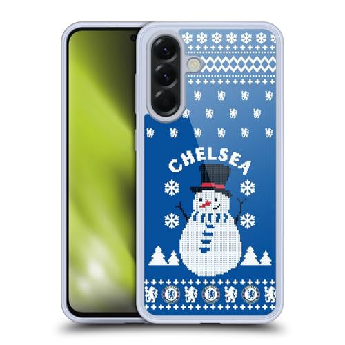 Head Case Designs Officially Licensed Chelsea Football Club Pattern Christmas Jumper Gel Case [Military Grade Protection] Compatible with Samsung Galaxy A56 5G