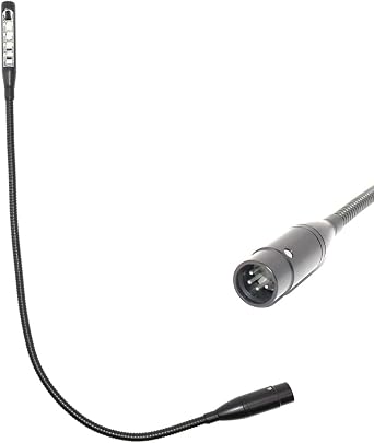 24 inch Flexible LED gooseneck Light for Stage DJ Mixer, White Light,12V,2 Watt,with XLR 4Pin Port,Straight Plug