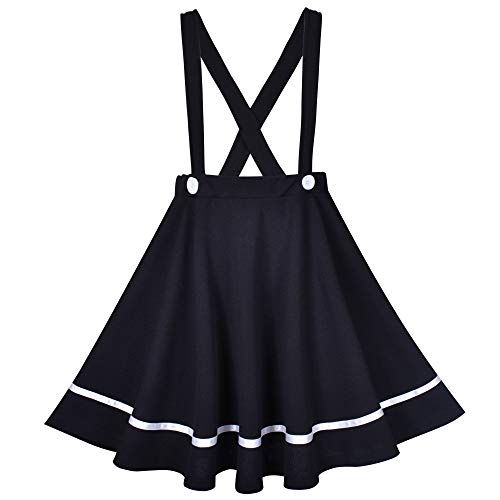 Image of Sunny Fashion 2 Pieces Set Girls Dress T-Shirt Suspender Skirt Halloween Cosplay