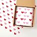 JarThenaAMCS 120 Sheets Valentine's Day Tissue Paper Red Pink White Heart Stripe Gift Wrapping Paper Decorative Art Paper for Bridal Shower Wedding Party DIY Crafts, 14 x 20 Inch