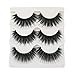 JIMIRE Fake Eyelashes 3D Natural Lashes Pack Reusable False Eyelashes 3 Pairs