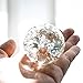 kanpura 60mm Ice Cracked Crystal Ball Paperweight Crystal Glass Sphere with Stand for Christmas Home Decor Fengshui Accessories Rockery Ornament
