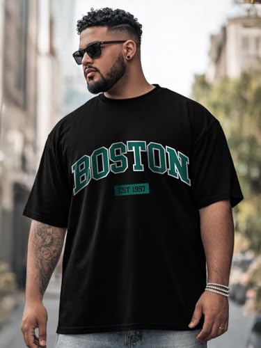 Image of Veirdo Men's Pure Cotton Half Sleeve Plus Size Printed T-Shirts, Stylish, Comfortable & Durable Cotton Tees | Sizes: S to 2XL