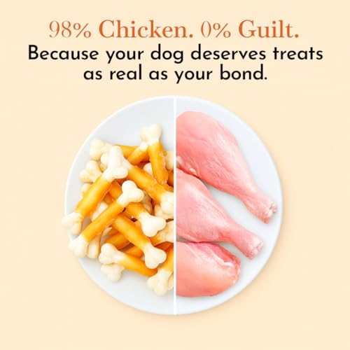 Image of Pets Empire O'Dog Tasty Yummy Healthy Chicken and White Calcium Bone Treats for Dog (100 gm) Pack of (1)