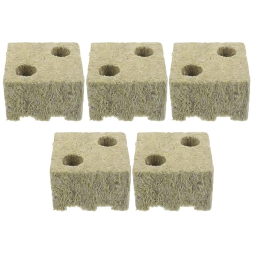Sosoport 5 Bloques De Lana Mineral Sin Tierra Tapones De Cultivo Iniciador Para Jardinería