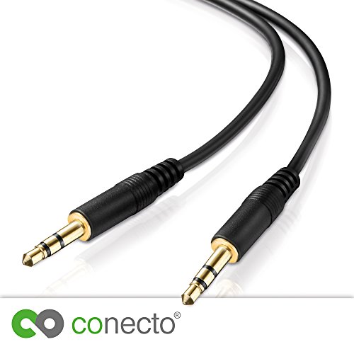 conecto Audio Kabel, 3,5mm Klinke auf 3,5mm Klinke, schwarz, 0,60m