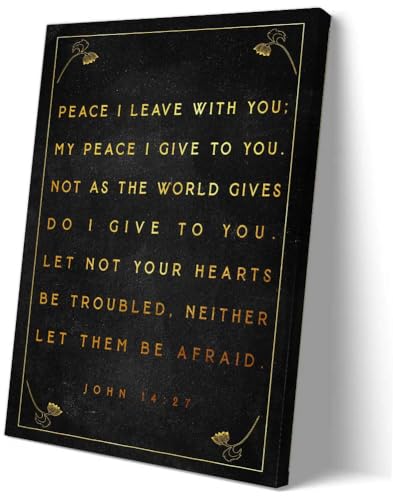 Zarozero John 14 27 Scripture Poster Vintage Bible Verse Wall