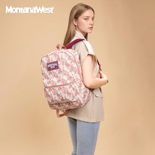 Montana West Backpack for Women Men 2 PCS Lightweight College Bookbags Casual Daypack Backpacks for Commute & Travel