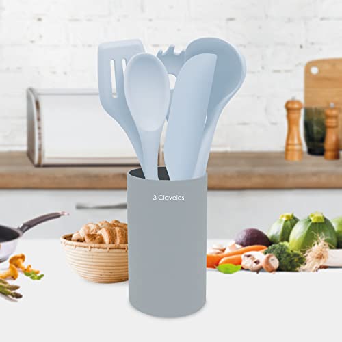 Utensilios-cocina-de-silicona-menaje-de-cocina-5-utensilios-antiadherente-resistentes-al-calor-y-humedad-sin-BPA-con-portautensilios