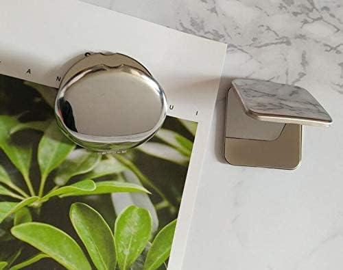 Miniatura 8 de Espejo portátil plegable de acero inoxidable inastillable, ultra delgado, para uso personal, viajes, señalización de emergencia (cuadrado 2.2 x 2.2