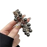 5pc Telephone Wire Elastic Hair Band Bubble Braid Pearl Phone Cord Tie Accessories Spiral Rubber Women(Black)