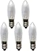 Produktbild 5er Pack Topfkerze Spitzschaftkerze Riffelkerze 12V 3W für Schwibbogen Pyramiden Lichterketten innen