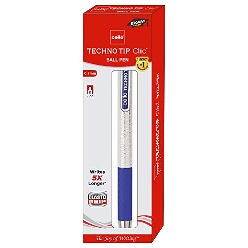 Image of Cello Technotip Clic Ball Pen - Pack of 10 (Blue)