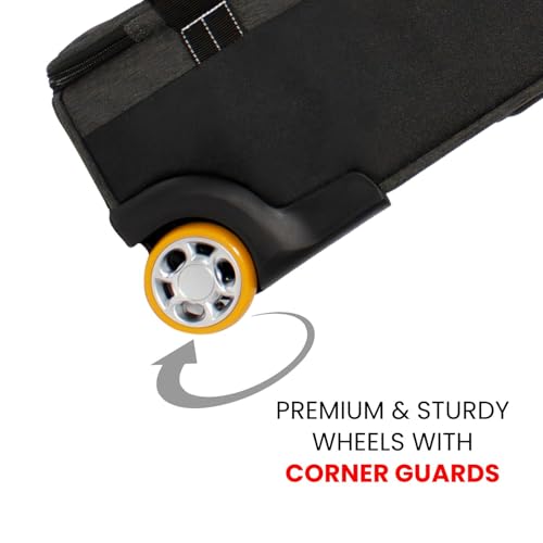 Image of SWISS MILITARY Honey 45L Charcoal Grey Soft Cabin Luggage Trolley Bag, Unique Design, Silent Glide 2-Wheel System, Quick Access Pockets, Separate Wet Pouch, Durable Base, Lightweight Travel Suitcase