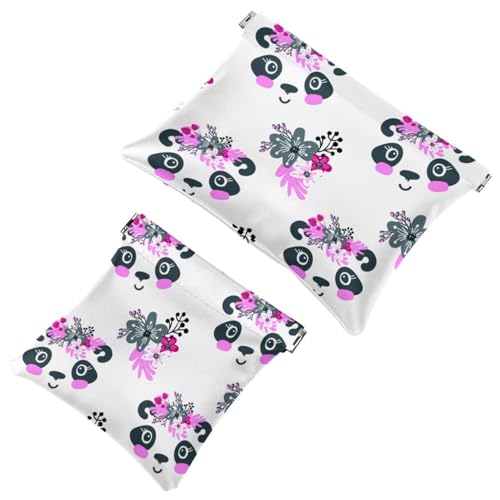 2 beauty case tascabili da spremere bella borsa per trucco da viaggio impermeabile con palloncini di Halloween ad acquerello senza cerniera mini per cosmetici e gioielli Multicolore 02