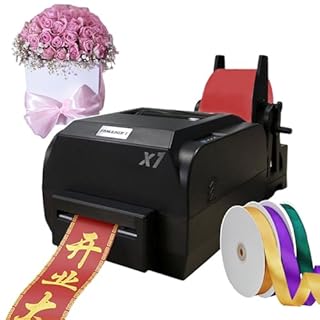 Digital Satin Ribbon Printing Machine,DIY Ribbon Printer,with Ribbon Holder,Printing Resolution: 200 DPI,for Weddings/Parties/Birthdays/Various Festivals/Home Decoration,Singlerow