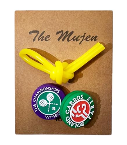 The Mujen Silicone Rubber String Tennis Racket Dampener, 3 Pack Dampeners, Vibration Dampener, Tennis Elbow, Reduce Vibration, Shock Absorber (Yellow)