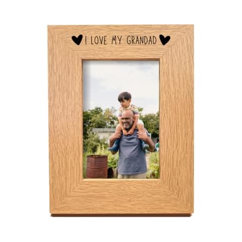 Second Ave Oak 6x4 Portrait Picture Photo Frame I Love My Grandad Gift Father's Day Cover
