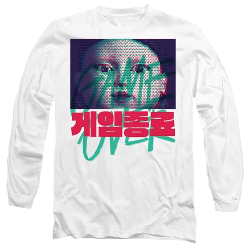 T-shirt Squid Game Young-hee bicolore à manches longues mixte en coton