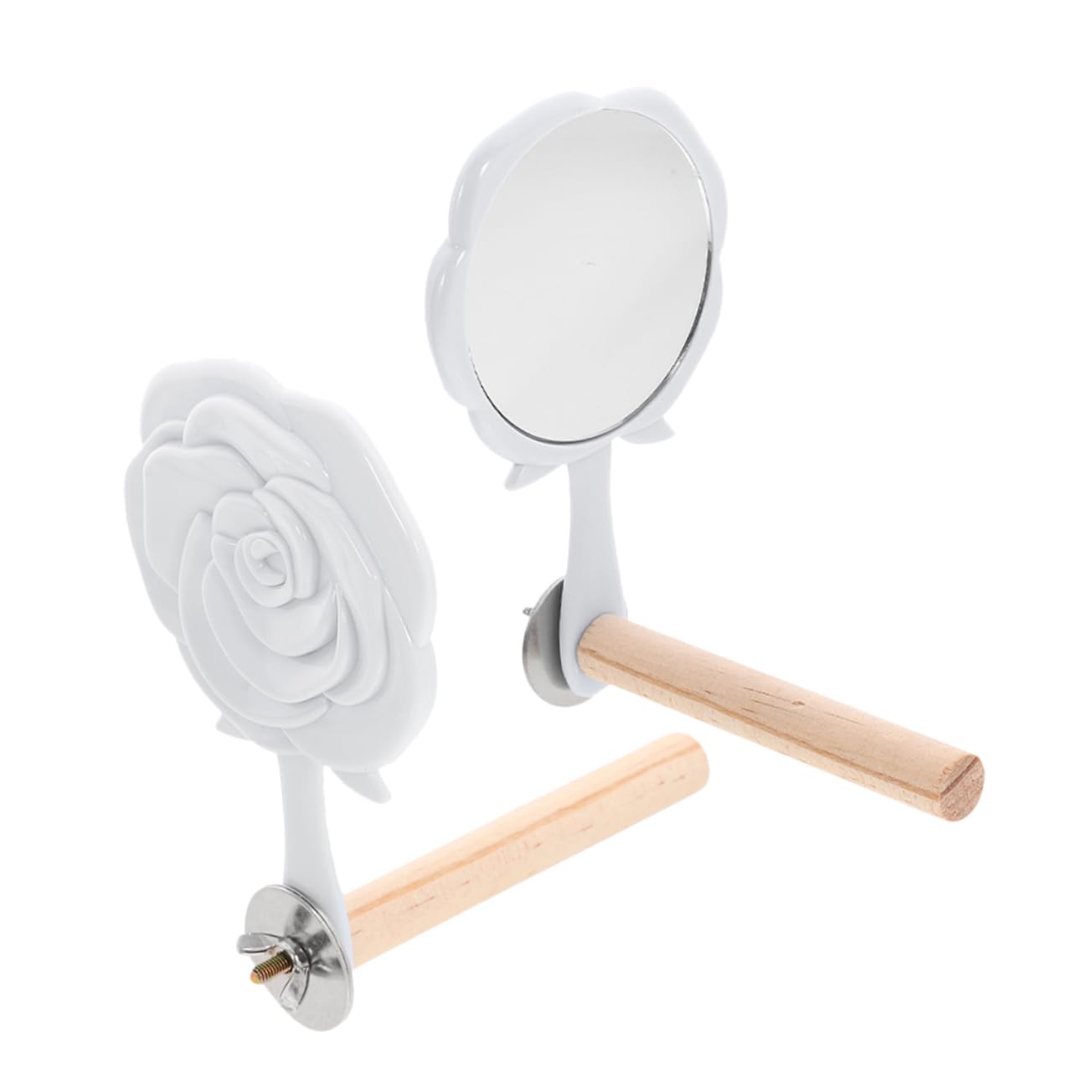 Yardwe 8 Piezas pájaro de Juguete Jaula periquitos Jaula para periquitos jaulas para periquitos Suministros para Aves Percha de Madera para Loros Accesorios para jaulas de pájaros