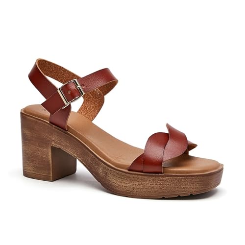 Womens Sandals Summer high heel thick bottom sandals for women Korean style fish mouth shoes casual shoes outdoor sandals