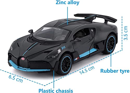 Image of 1 /32 Buggatti Divo Model Car with Box, Zinc Alloy Pull Back Toy car with Sound and Light for Kids Boy Girl Gift?Colors as Per Stock? (Buggatti Divo)