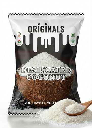 Image of ORIGINALS Premium Desiccated Coconut (नारियल बुरादा) 1800g Freshly Grated & Sun-Dried Aromatic Perfect for Baking Desserts Cookies & Cooking