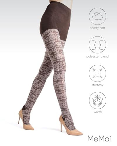Image of MeMoi Selbu Sky Geometric Sweater Tights