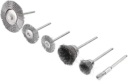 Cepillos de alambre de acero para Dremel con forma de copa para pulir metales, pack de 30