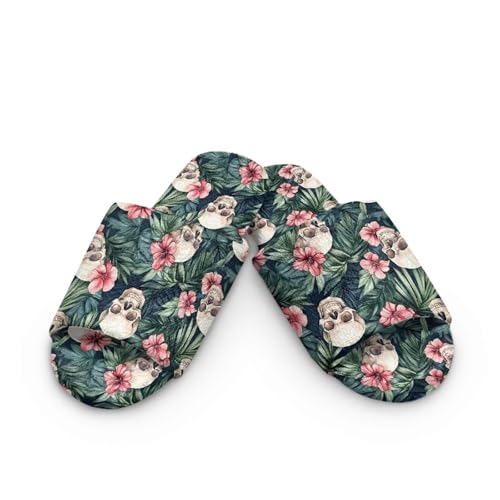 Women's Fuzzy Slip-on Slippers Warm Cozy Soft Lightweight Indoor House Shoes with Silent Soles2