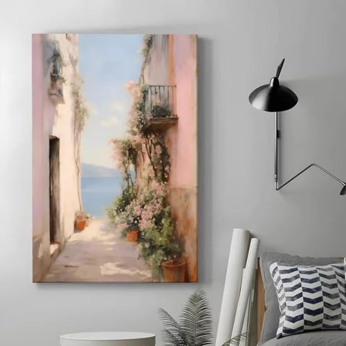 Toile rose côtier décoration murale chambre affiche esthétique 30x45 - 2