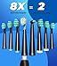 Demita Elektrische Zahnbürste, Schallzahnbürsten mit 8 Bürstenköpfen 40000 VPM 5 Modi, Schallzahnbürsten Schnellladung 4 Stunden dauern 30 Tage (1-schwarz, S1)