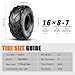 TRIPOWER 16x8-7 ATV Tires 16x8x7 Quad All Terrain Go Kart UTV Off Road Tires, 4 Ply Tubeless, Set of 2
