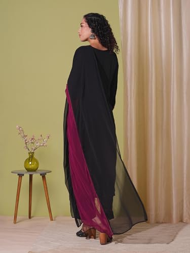Image of GoSriKi Women's Rayon Viscose Straight Solid Kurta with Pant & Dupatta