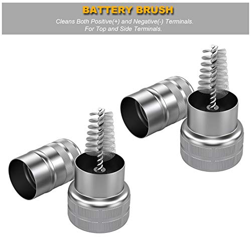 Tkdmr 12Pcs Battery Terminal Anti Corrosion Washers Protector Fiber And 2Pcs Cleaning Brush For Car Marine Boat #TOP1