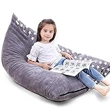 BCHWAY Stuffed Animal Storage Bean Bag Chair | 53' Extra Large Beanbag Cover for Kids and Adults, Plush Toys Holder and Organizer for Boys and Girls | Premium Velvet - Soft & Comfortabl (Stars Style)