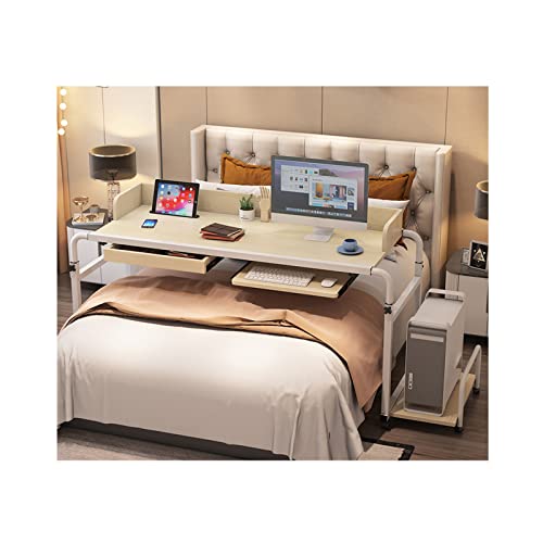 WJFTODAY Rollbarer Überbetttisch Laptoptisch