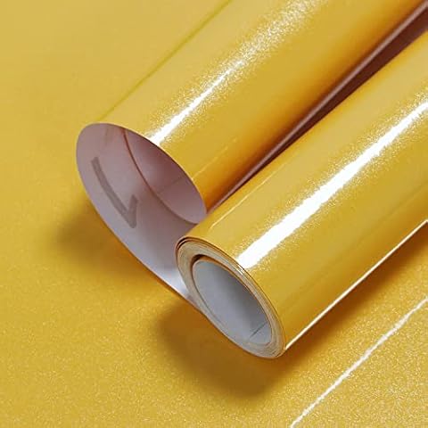 Timeet Yellow Glitter Effect Wallpaper Roll Cover