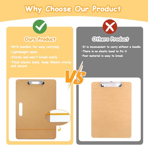 TKOnline 11.8x17.7 Drawing Board, Sketch Board with Sturdy Clip and Rubber Bands, Portable Art Clipboard for Classroom, Drafting and Studio Drawing