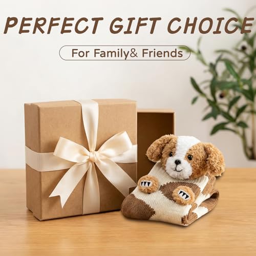 Image of 3D Knit Animal Socks,Cute Hug Hug Socks with Funny Animal Design,Non-Slip Animal Feet Socks for Women Gifts