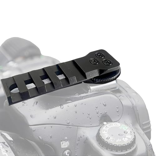 Universal Camera Flash Hot Shoe，Finder Mounting Adapter，20mm Rail w 1/4" Hole for Finderscope Guide Scope Red Dot ， Adapter for Optics Scope Sigh